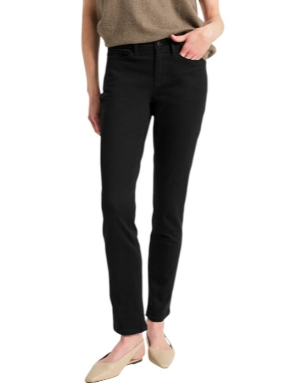 J.jill Slim Ankle Straight Black Denim High-Rise Jeans-NWT